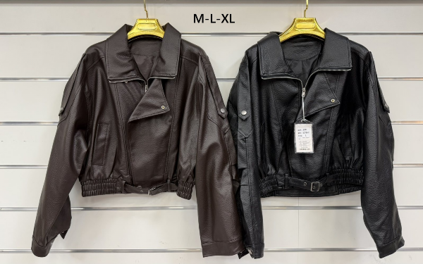 Kurtki damskie skórzana Roz M-L-XL, 1 Kolor Paczka 5 szt